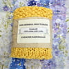 Hand knitted cotton wash cloth
