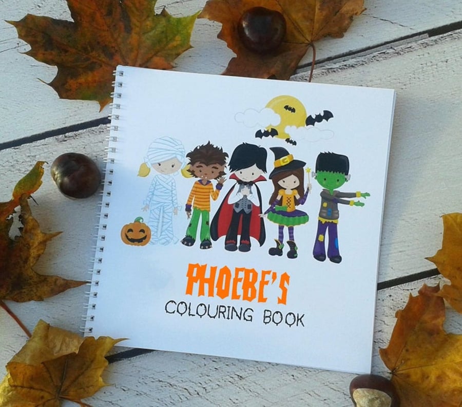 Personalised Halloween Colouring Book