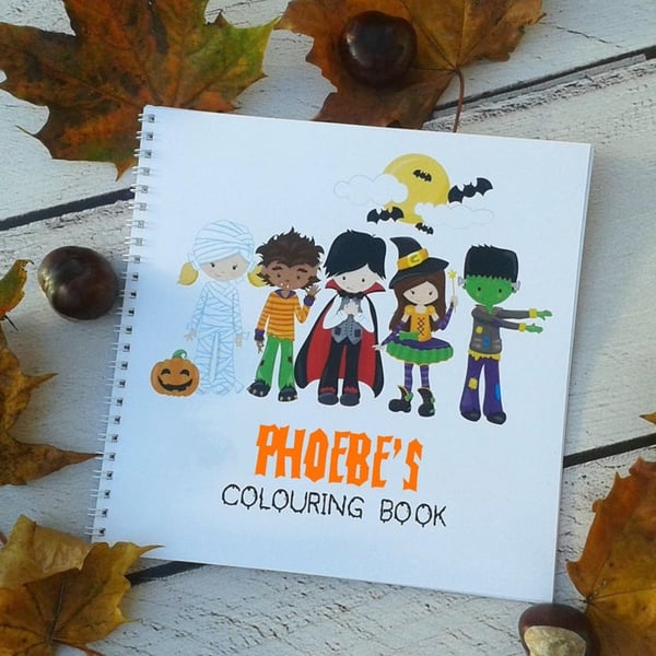 Personalised Halloween Colouring Book