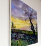 Fen Landscape Oil Painting  Winter Sunrise with Solitary Tree - Image 3