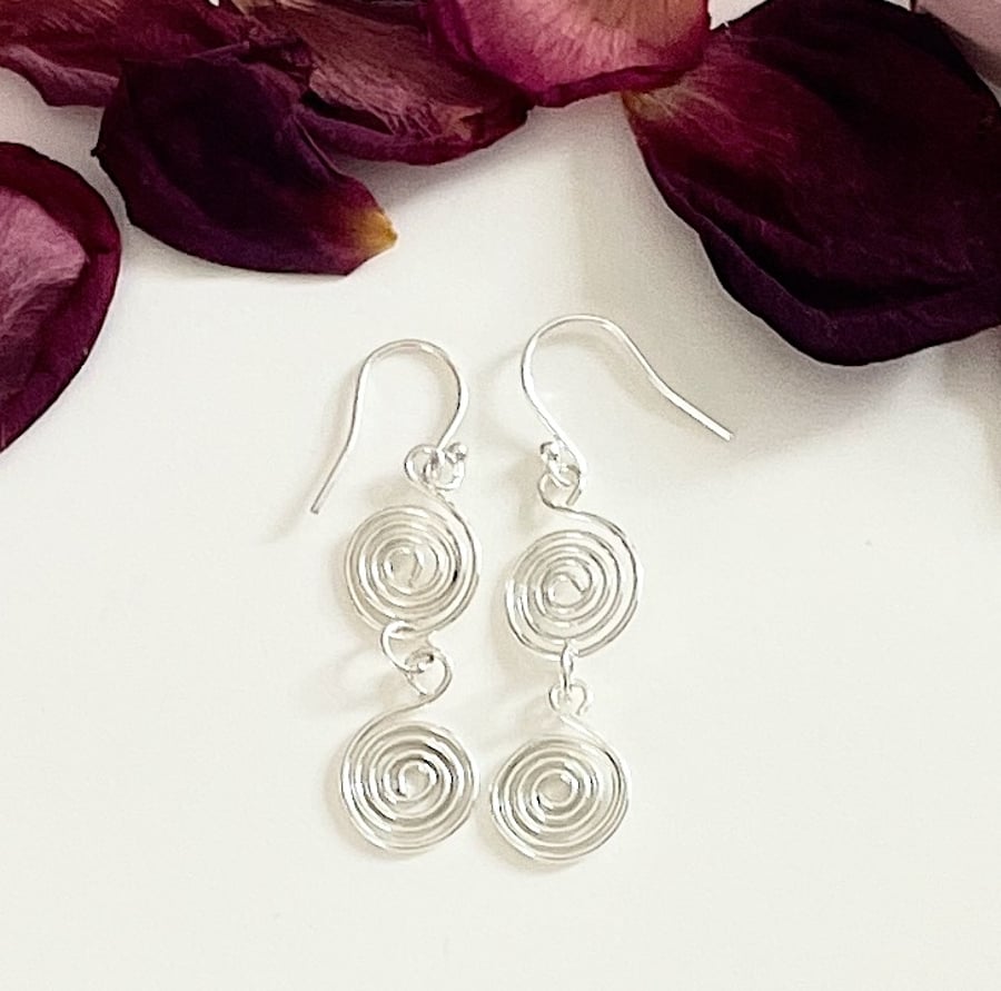 Silver Swirl earrings