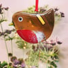 Fused Glass Robin