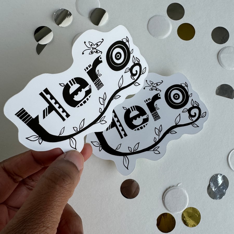 Hero Self Affirmation Matt Vinyl Waterproof Sticker