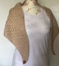 Fawn Coloured Crocheted Shawl  - Image 1