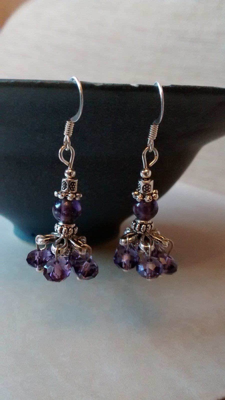 Purple Chandelier Earrings