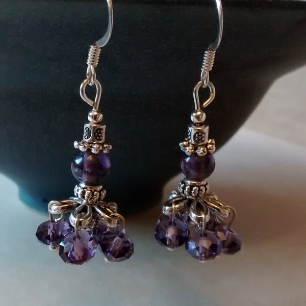 Purple Chandelier Earrings