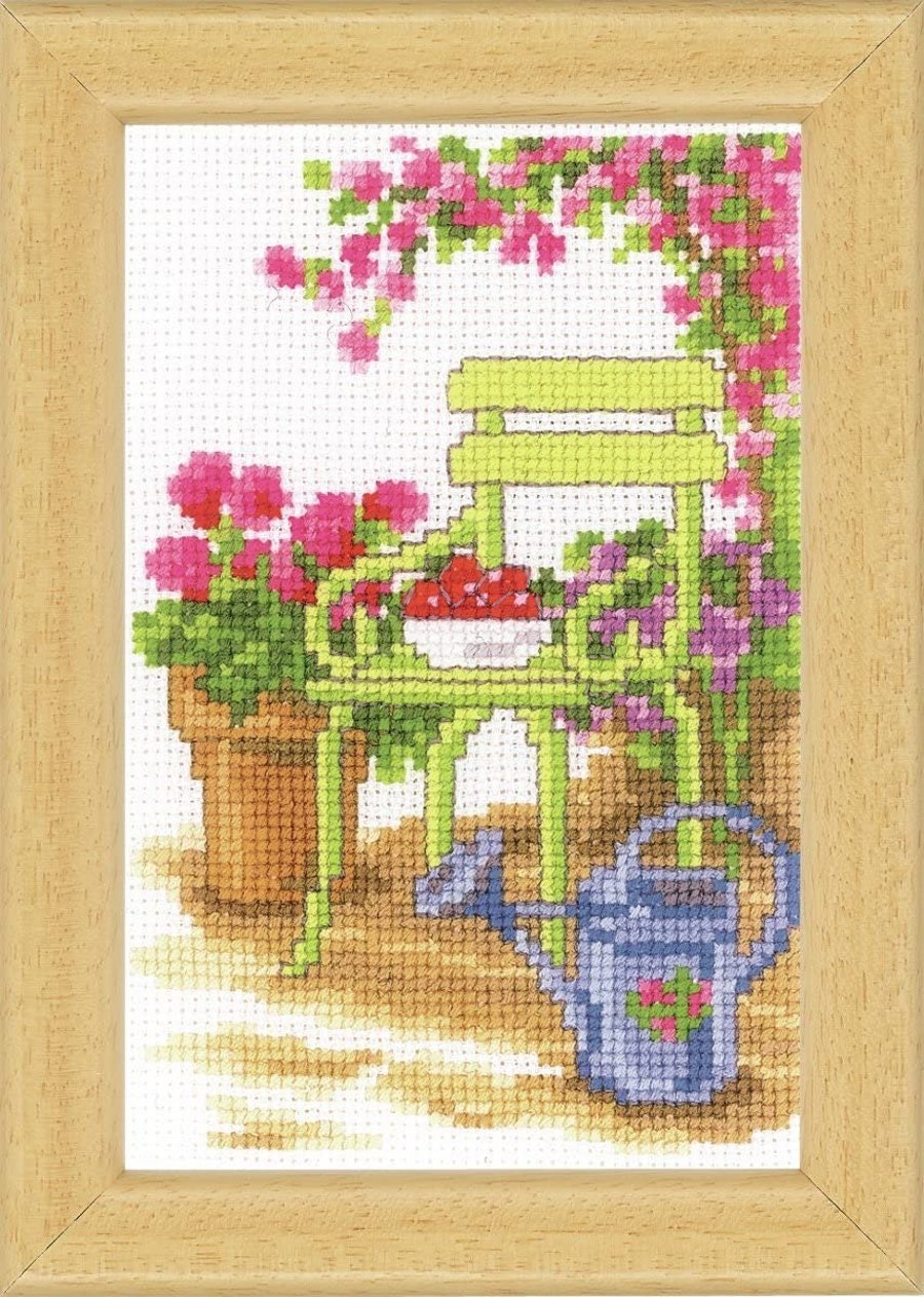 Garden Chair Counted Cross Stitch Kit