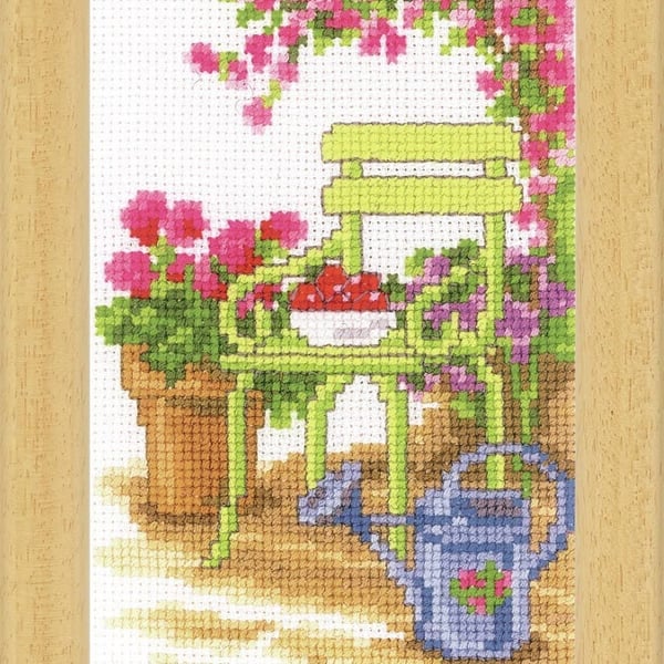 Garden Chair Counted Cross Stitch Kit