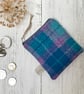 Harris Tweed and Scottish Linen Coin Purse, Credit Card Purse - Image 2
