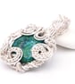 Green chrysocolla pendant; wire wrapped pendant - Image 3