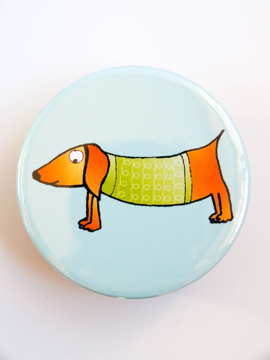 Sausage Dog Pocket Mirror 