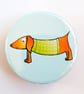 Sausage Dog Pocket Mirror  - Image 1