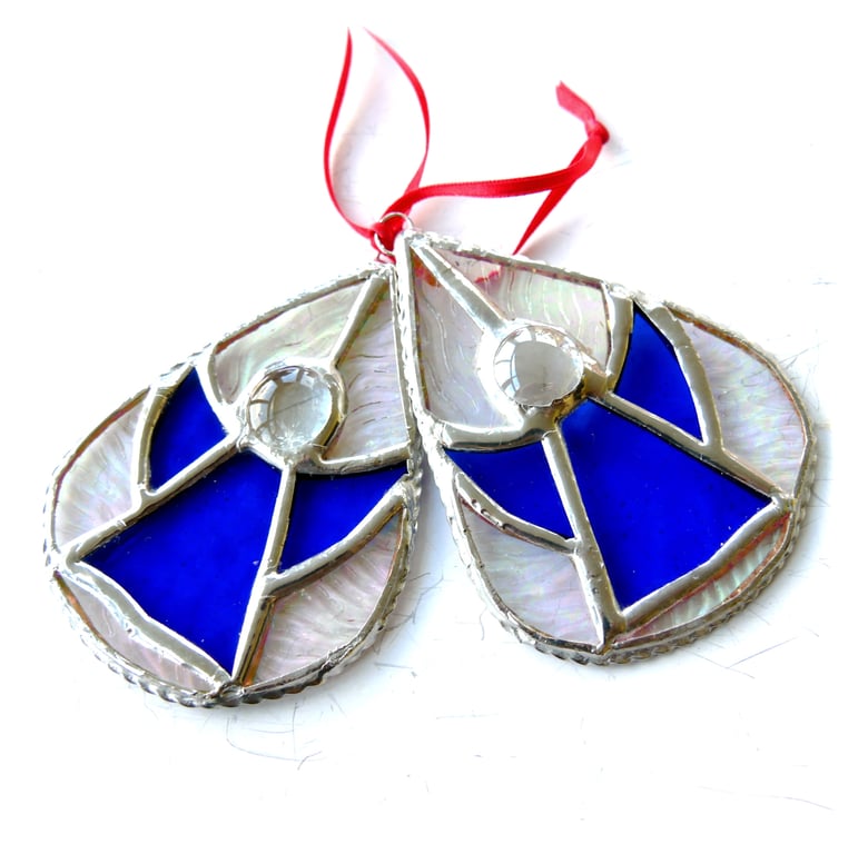 Teardrop Decoration Angel Stained Glass Suncatcher Christmas