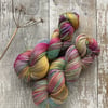 Hand dyed knitting yarn 4 ply BFL & silk 100g Earth Song