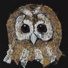 Tawney Owl Original Textile Art