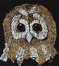 Tawney Owl Original Textile Art