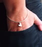 Sterling Silver Bangle with Heart  - Image 5