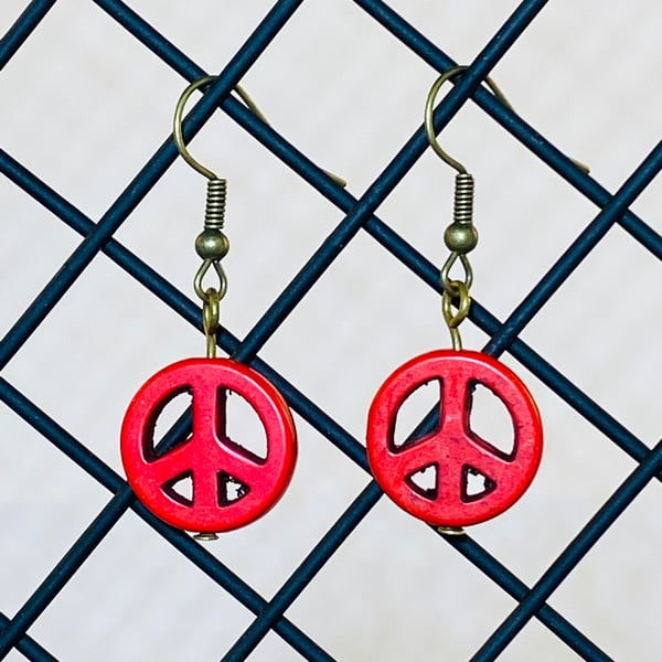 Red CND earrings 