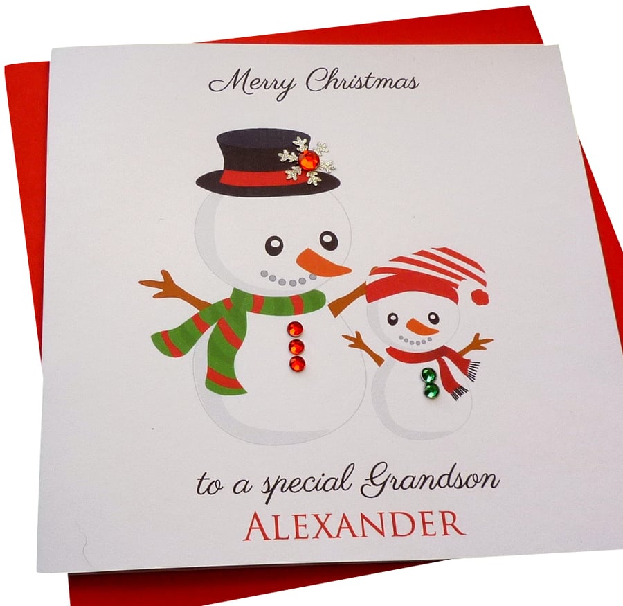 Snowmen Personalised Christmas Card