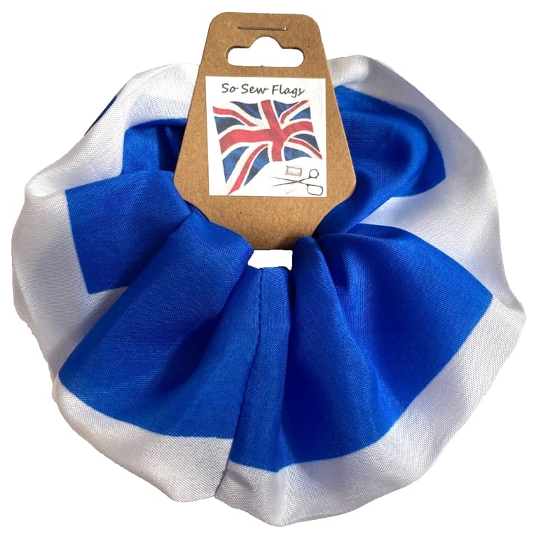 Shetland Islands Flag Hair Scrunchie Scrunchies Accessory Band Elastic