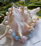 Kunzite, Aquamarine & Freshwater Pearl Designer Bracelet  - Image 4