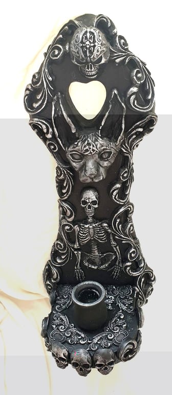 Gothic Candle Holder – wall Wiccan Pagan Altar Decor 