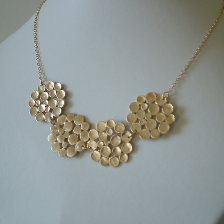 GOLDEN BUBBLE NECKLACE - - FREE SHIPPING WORLDWIDE