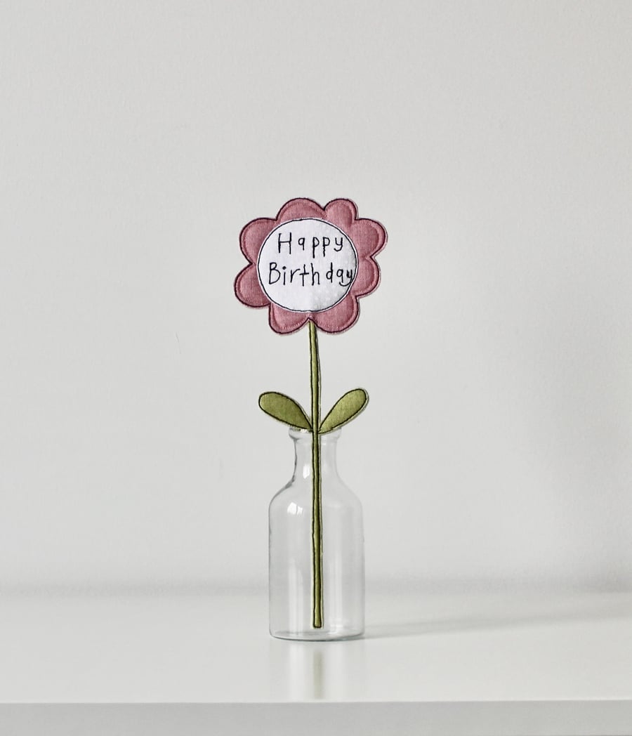 'Happy Birthday' Pink Bloom