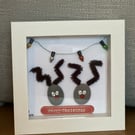 Christmas reindeer pebble art 
