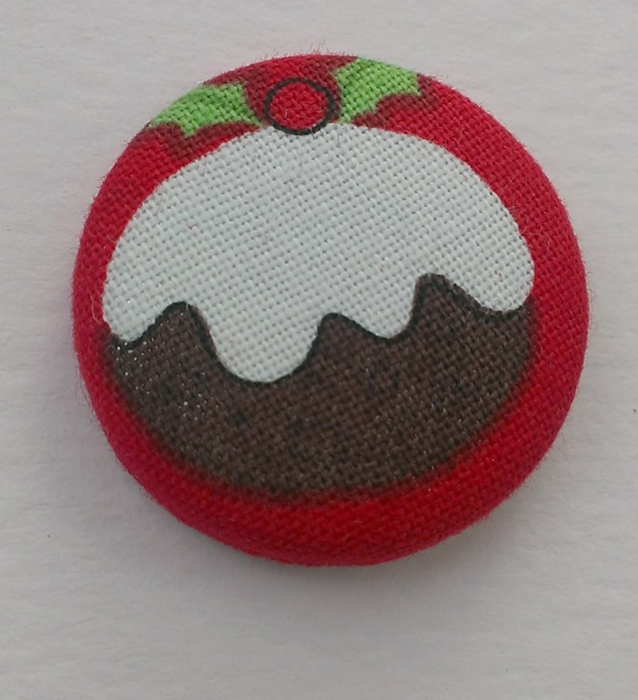 Christmas Pudding Fabric Badge