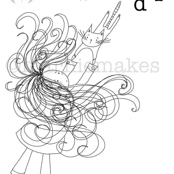 The Windy Day - A4 Giclee Print