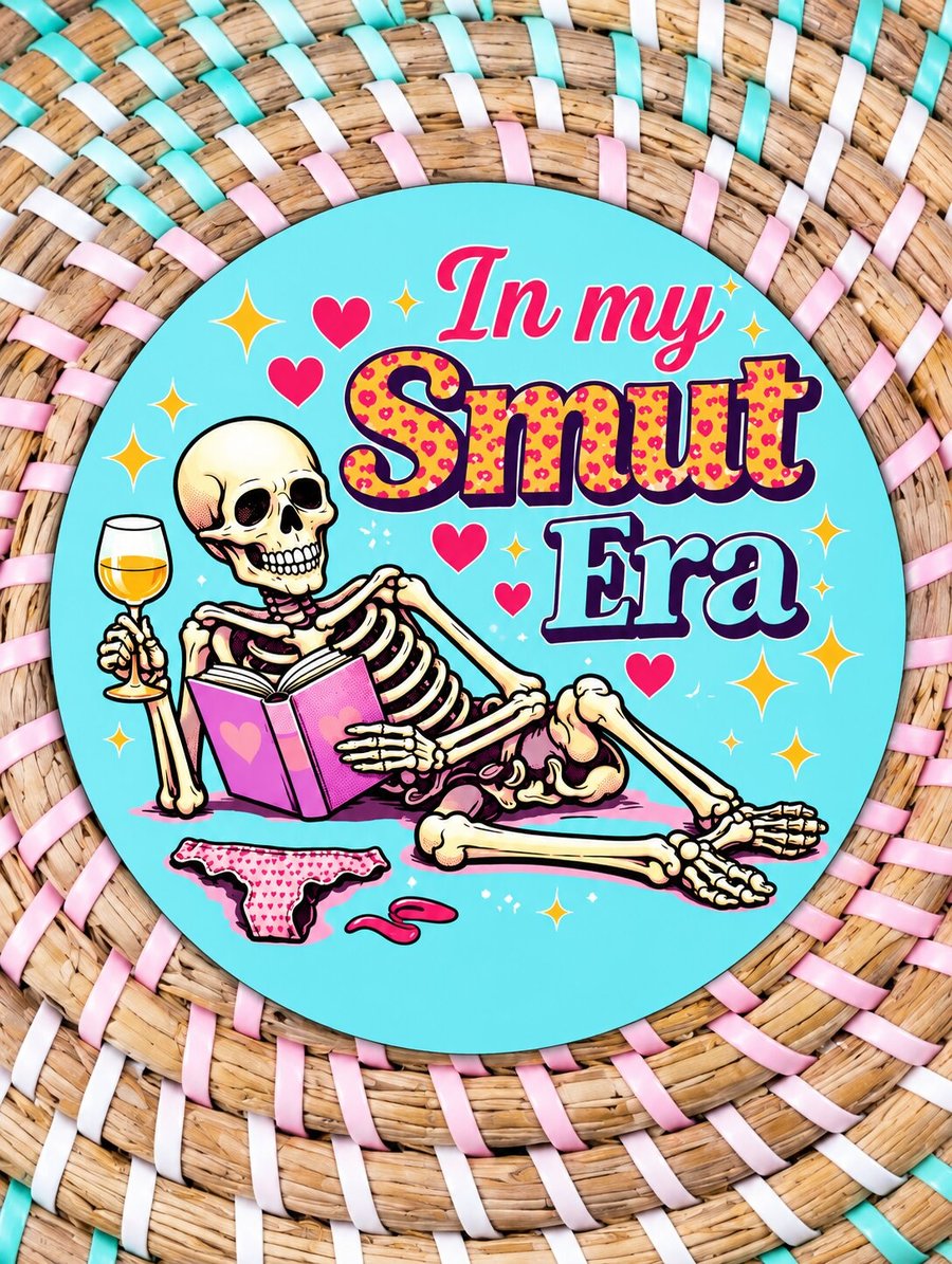 In My Smut Era – Funny Book Lover Coaster, reading gift, bookish coaster
