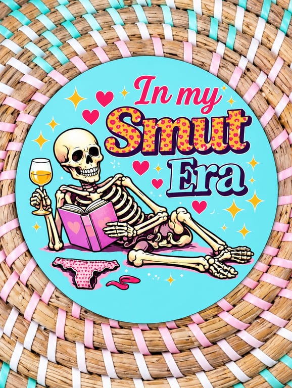 In My Smut Era – Funny Book Lover Coaster, reading gift, bookish coaster