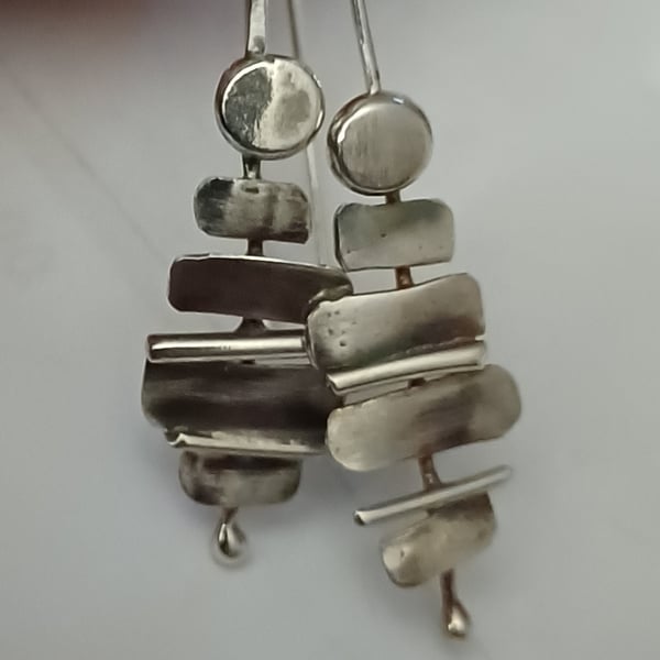 Silver bits and pieces earrings