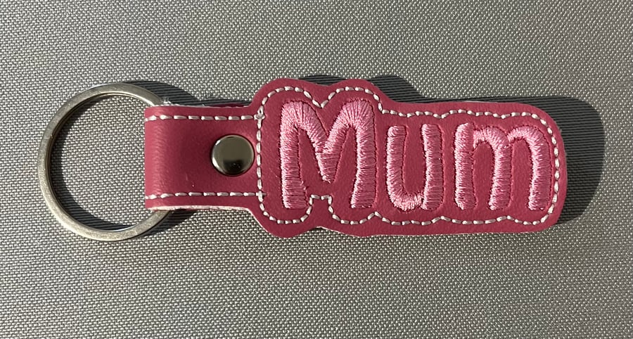 Embroideredl Keyring Mum