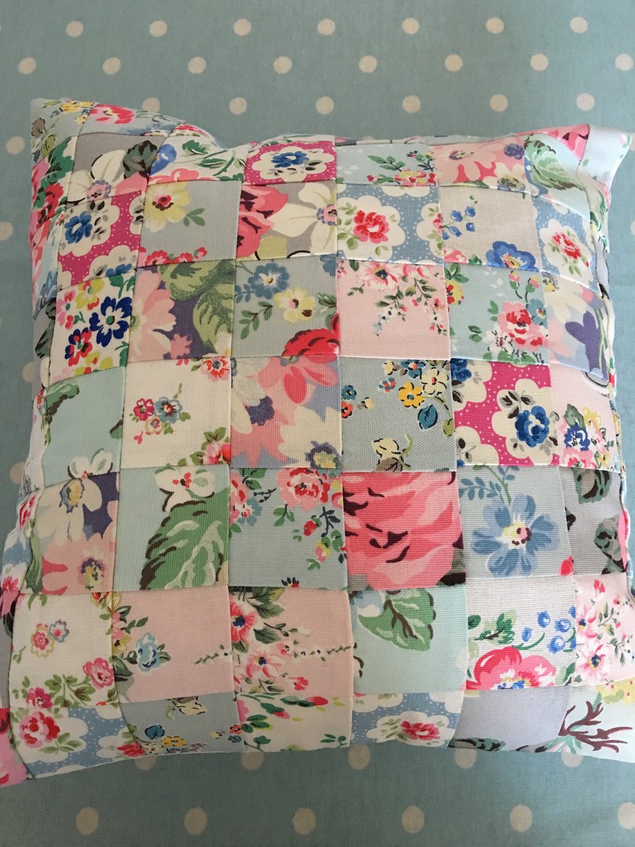 Cath Kidston fabric patchwork cushion cover