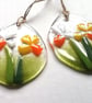 Fused Glass Daffodil Suncatcher: Easter Egg Decoration - Image 3