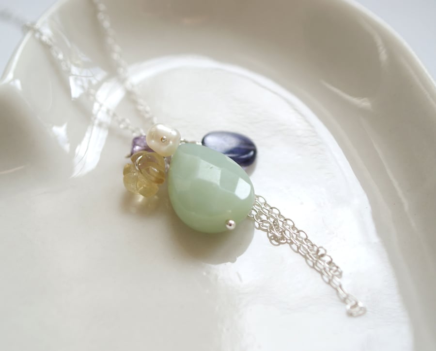 Pastel Cluster Necklace - SALE
