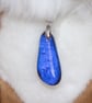Blue Dichroic Glass Pendant - 1245