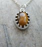 Silver Filigree Pendant with Golden Tiger's Eye Gemstone  - Image 2