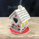 Medium hand painted LOVE SHACK incense burner