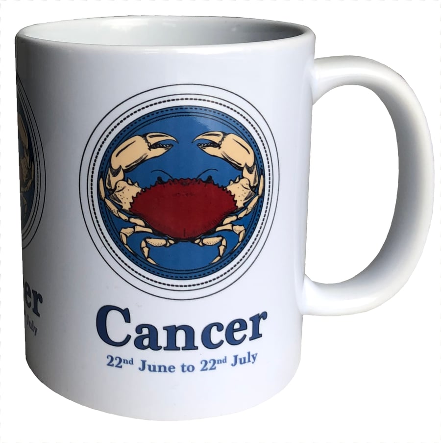 Cancer - 11oz Ceramic Mug - The Crab (22nd June - 22nd July) - Water Sign