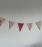 Pink Floral Stripe Bunting. (002) - Image 1