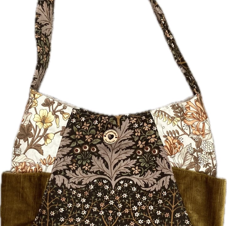 Tote bag made from repurposed vintage fabrics Folksy