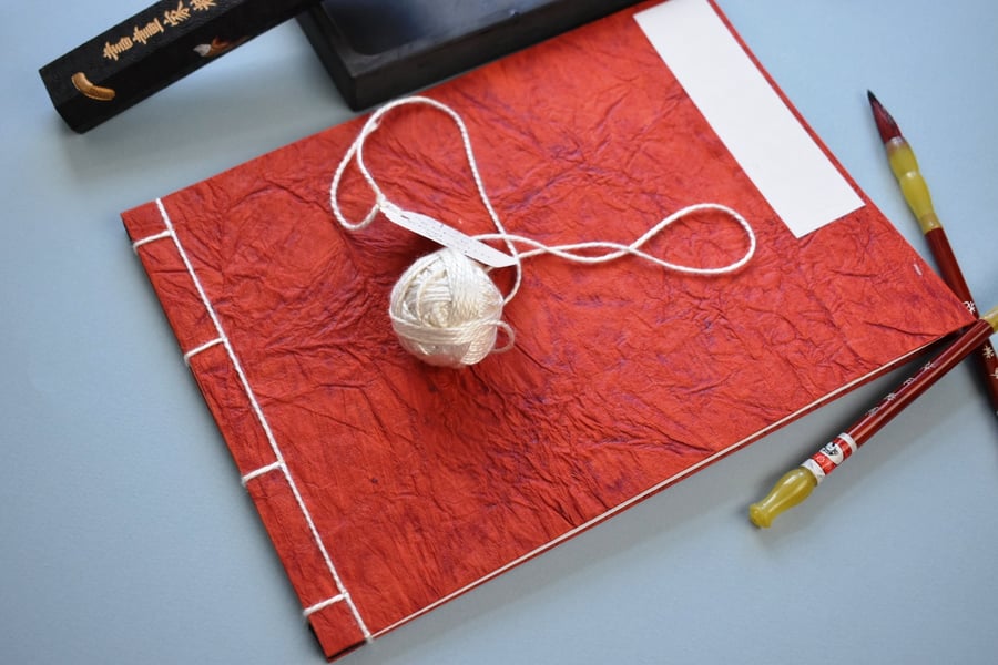 Sketchbook, Traditional Japanese Craft Binding, Silk Thread