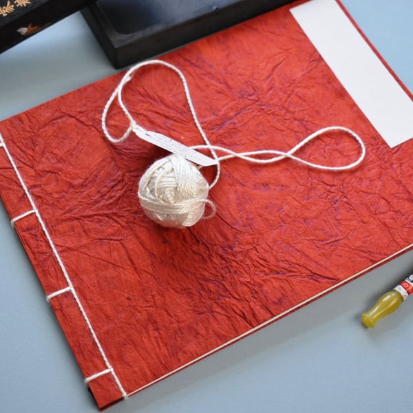 Sketchbook, Traditional Japanese Craft Binding, Silk Thread