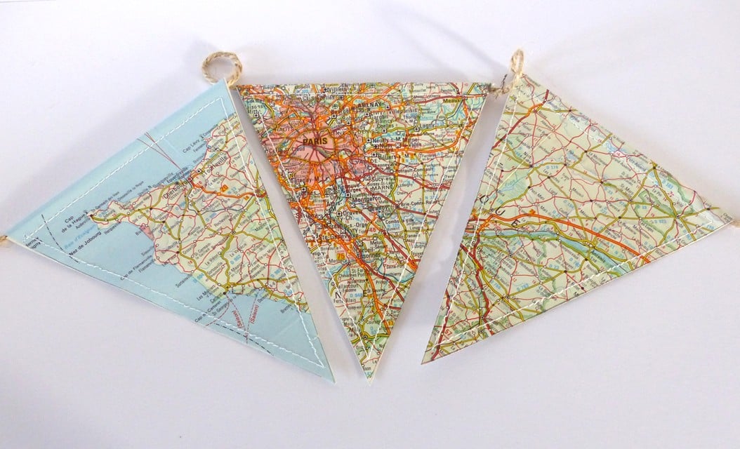 Perfectly Imperfect - Paper Map Bunting