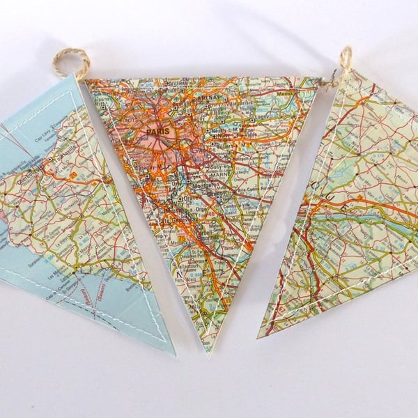 Perfectly Imperfect - Paper Map Bunting