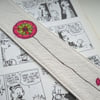 embroidered bright flower fabric bookmark