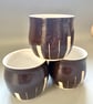 Handmade Ceramic Espresso Cup: Dark Chocolate Art Deco Design, Espresso or Shot. - Image 6